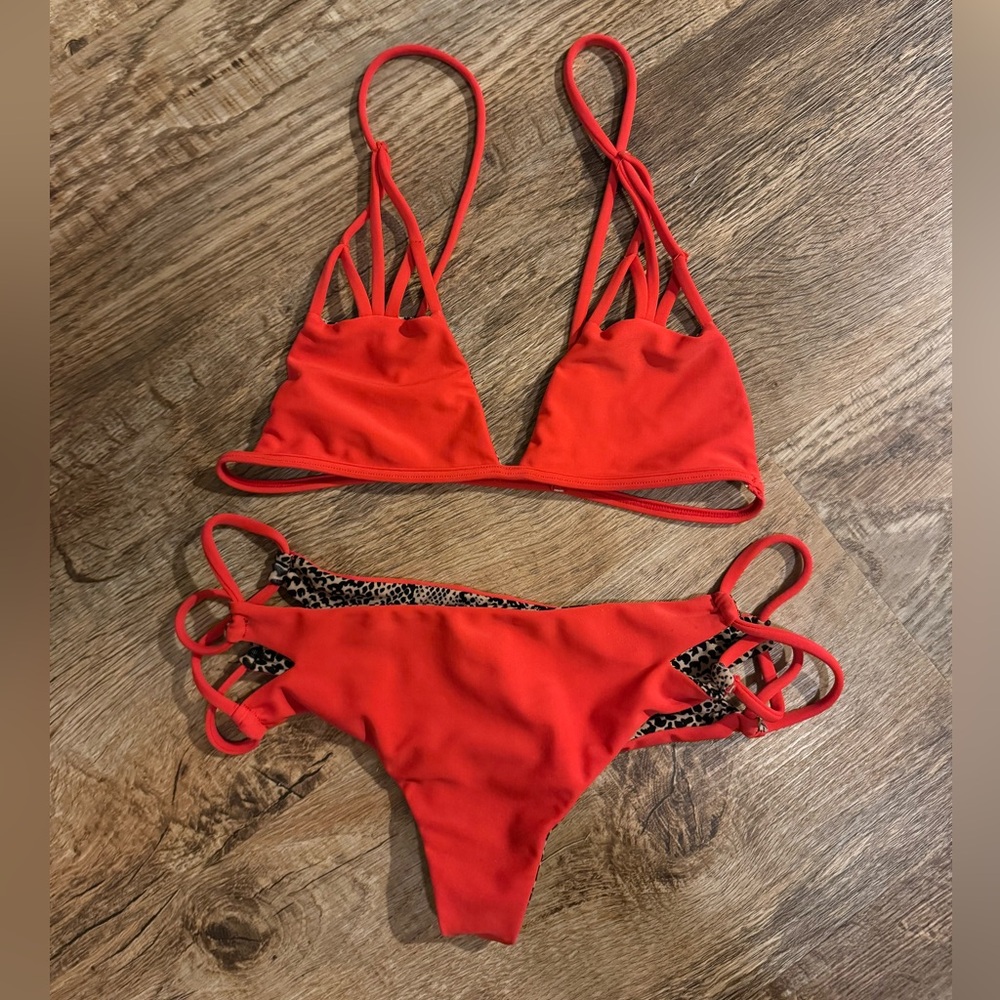 Acacia Swimwear Vibrant Red Bikini Set